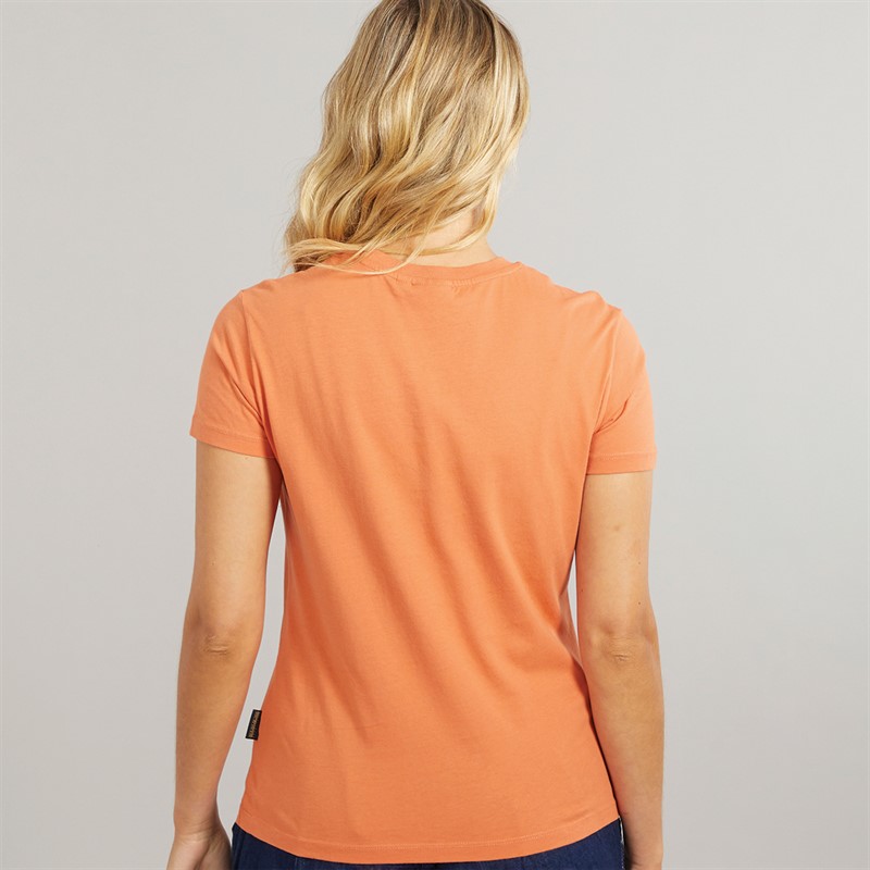 Napapijri Womens Box Logo T-Shirt Langoustino