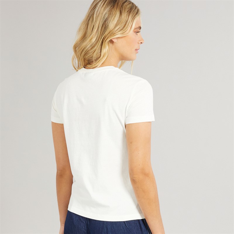 Napapijri Womens Box Logo T-Shirt White Heron