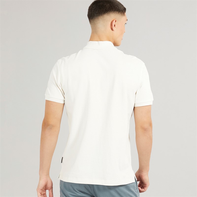 Napapijri Mens Clanis Polo Shirt White Whisper