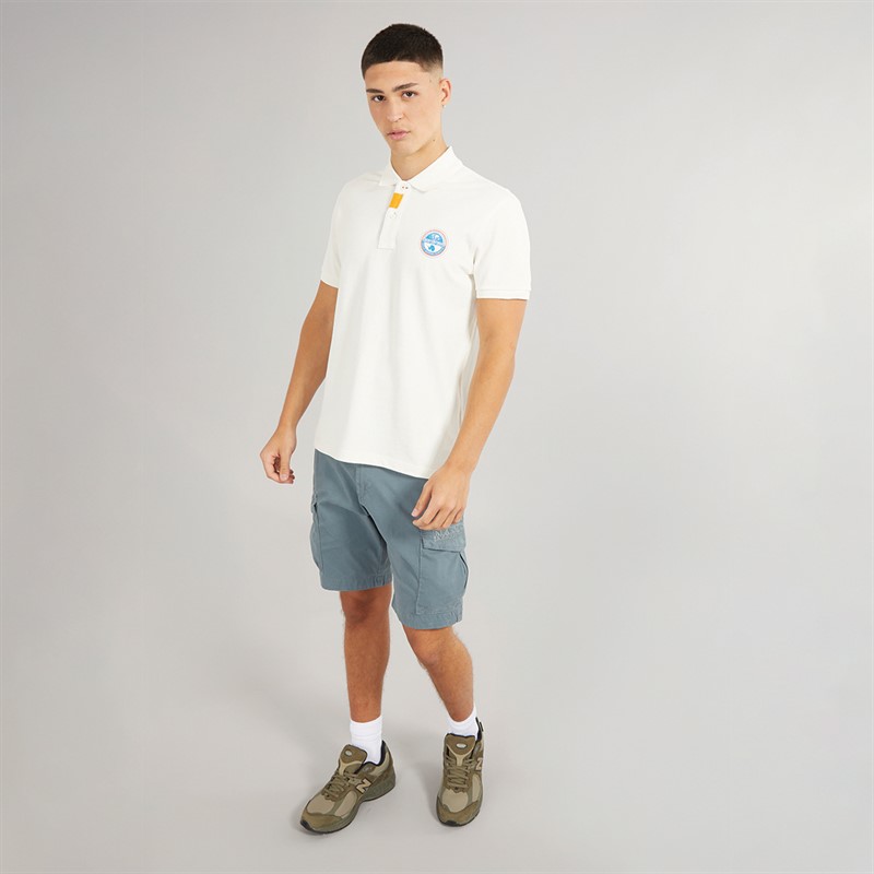 Napapijri Mens Clanis Polo Shirt White Whisper