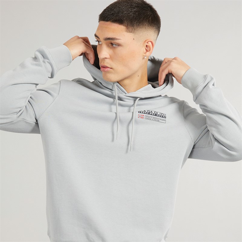 Napapijri Mens Kasba Hoodie Ultimate Grey - Size XL