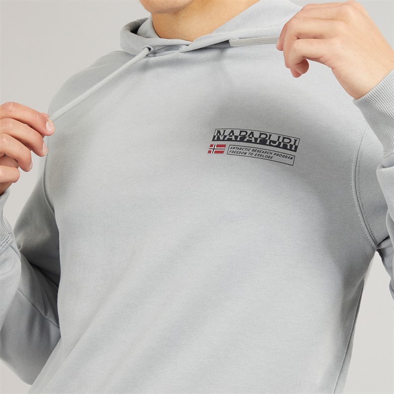 Napapijri Mens Kasba Hoodie Ultimate Grey