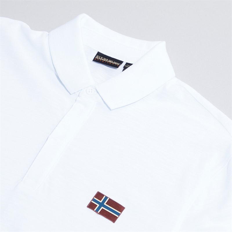 Napapijri Mens Ebea 2 Polo Shirt Bright White