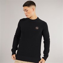 Napapijri Mens Prado Ribbed Knitted Crew Neck Jumper Black Beauty