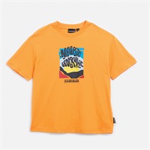 Napapijri Boys Sella Graphic T-Shirt Apricot