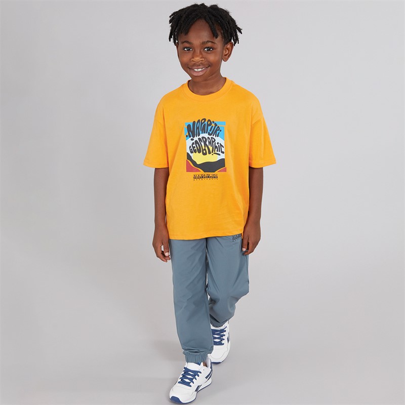 Napapijri Boys Sella Graphic T-Shirt Apricot