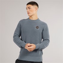 Napapijri Mens Prado Ribbed Knitted Crew Neck Jumper Stormy Weat