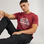 Napapijri Mens Turin Graphic Logo T-Shirt Tibetan Red