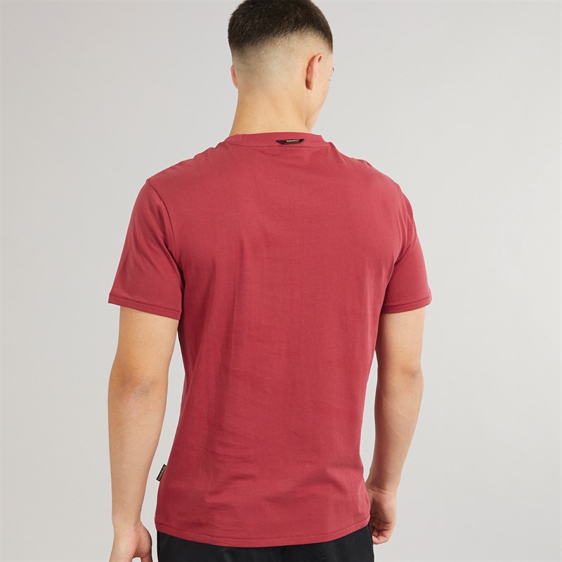Napapijri Mens Turin Graphic Logo T-Shirt Tibetan Red