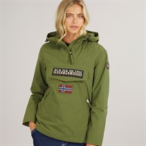 Napapijri Womens Rainforest Summer Pocket 3 Waterproof Anorak Sphagnum