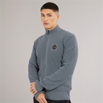 Napapijri Mens Prado Ribbed Knitted Full Zip Jumper Stormy Weat