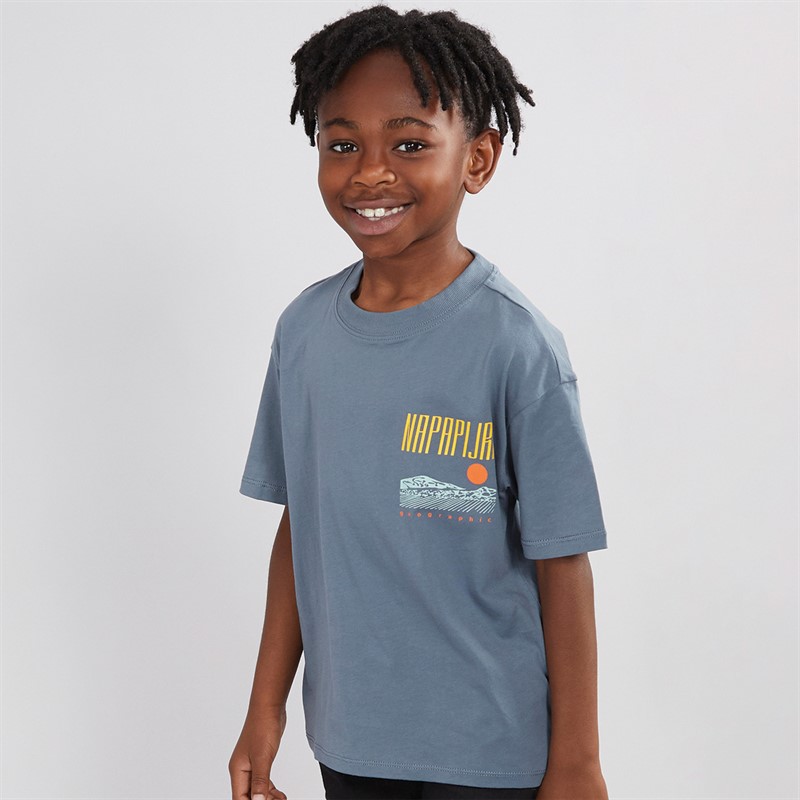 Napapijri Kids Sella Graphic T-Shirt Stormy Weat