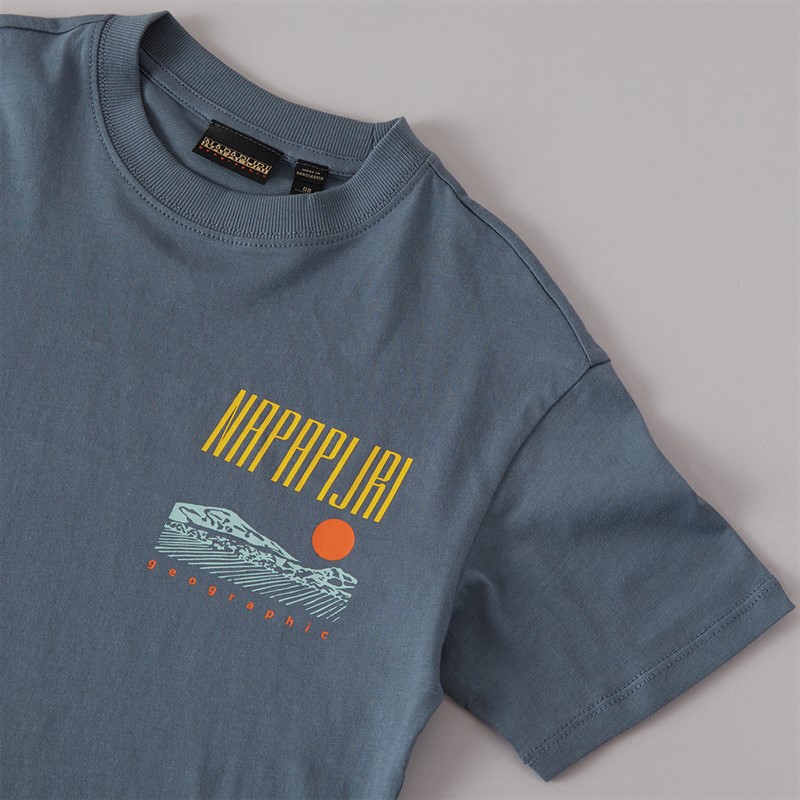 Napapijri Kids Sella Graphic T-Shirt Stormy Weat