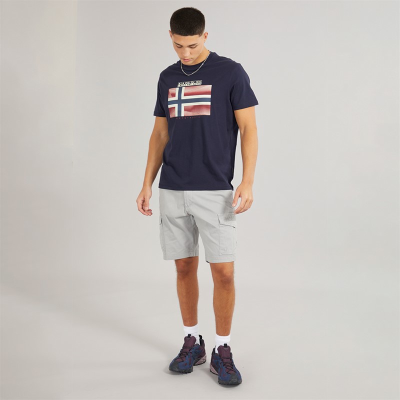 Napapijri Mens Deline Cargo Shorts Ultimate Grey