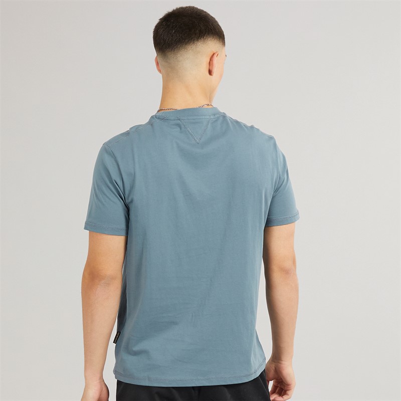 Napapijri Mens Lari Flag Logo T-Shirt Stormy Weat