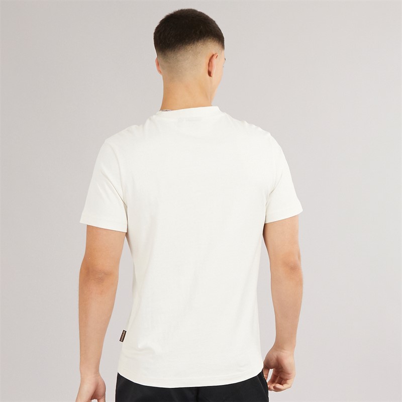 Napapijri Mens Iaato Left Chest Logo T-Shirt White