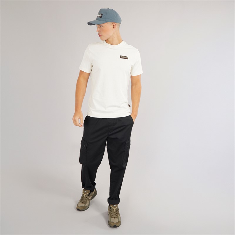 Napapijri Mens Iaato Left Chest Logo T-Shirt White