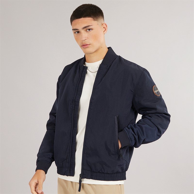 Napapijri Mens Montale Bomber Jacket Blue Marine