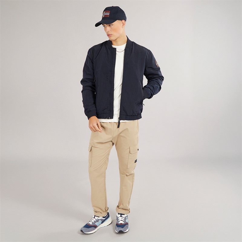 Napapijri Mens Montale Bomber Jacket Blue Marine