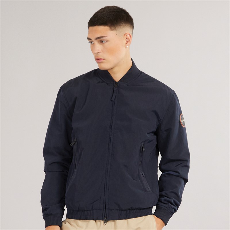 Napapijri Mens Montale Bomber Jacket Blue Marine