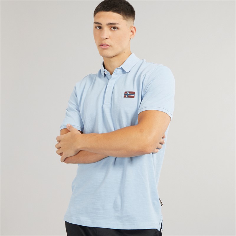 Napapijri Mens Ebea 2 Polo Shirt Soft Chambray - Size L