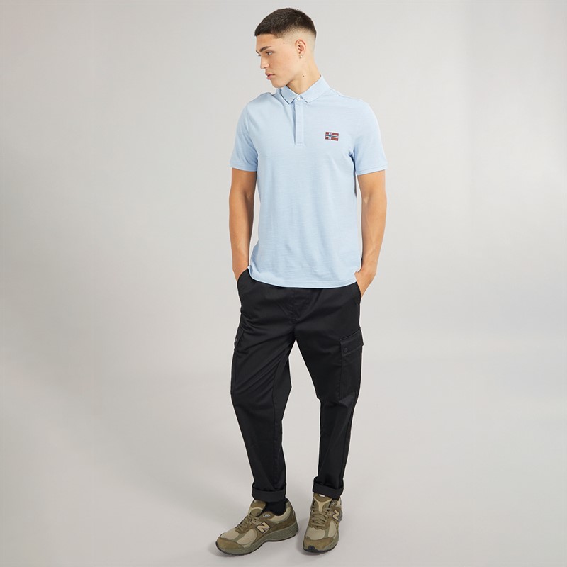 Napapijri Mens Ebea 2 Polo Shirt Soft Chambray