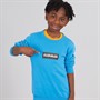 Napapijri Boys Chamois Box Logo Crew Neck Sweatshirt French Blue