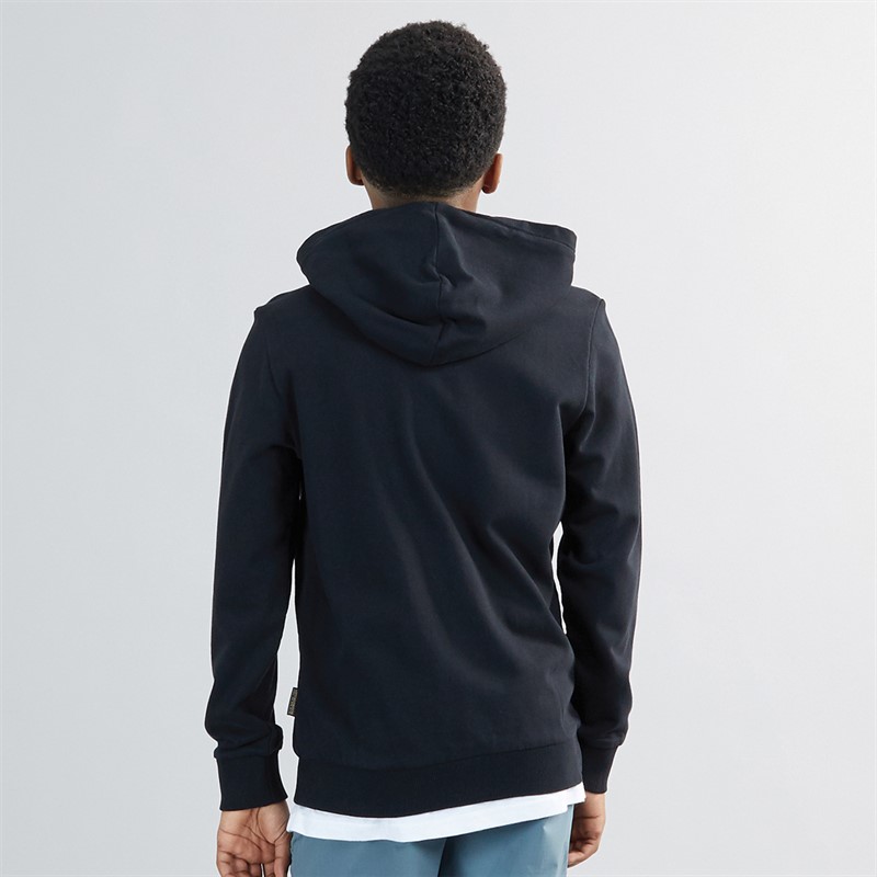 Napapijri Junior Boys Chamois Box Logo Full Zip Hoodie Black