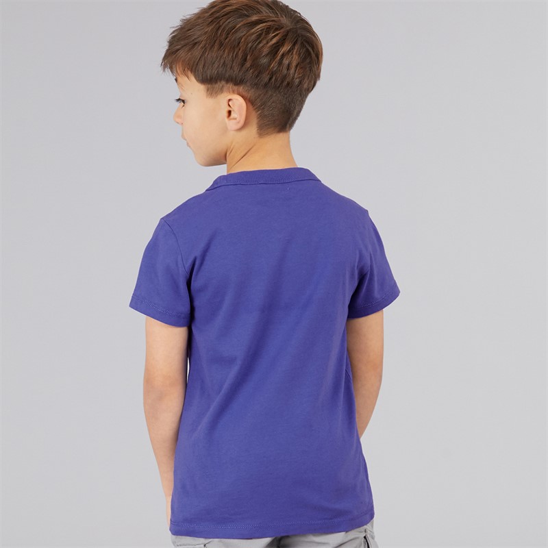 Napapijri Boys Chamois Large Logo T-Shirt Royal Blue
