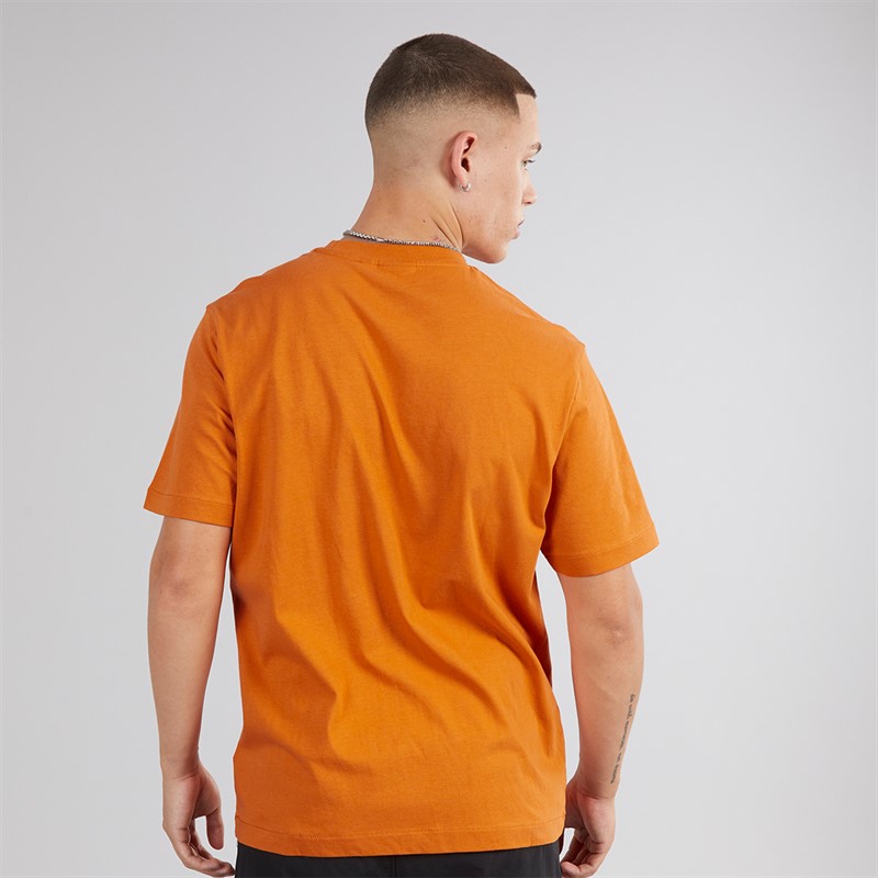 Napapijri Mens Box Logo T-Shirt Orange Pumpkin