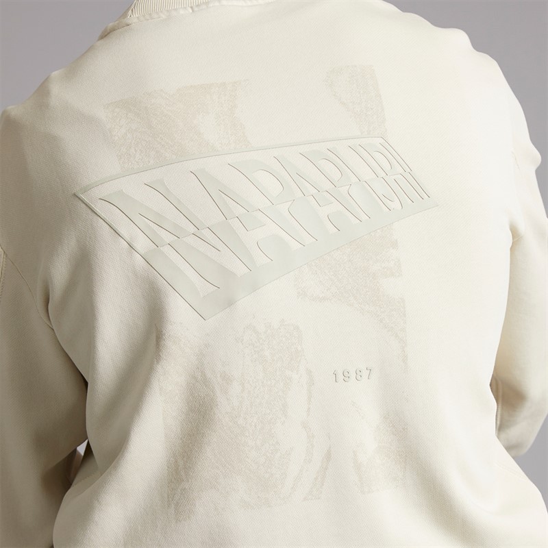 Napapijri Mens Aren Crewneck Sweatshirt Beige Dimity