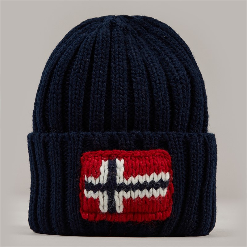 Napapijri Mens Semiury Beanie Hat Blue Marine
