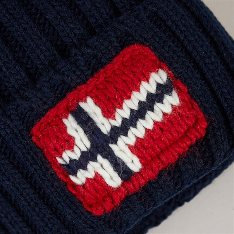 Napapijri Mens Semiury Beanie Hat Blue Marine