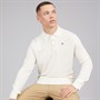 Napapijri Mens Damavand Wool Long Sleeve Knitted Polo Shirt Beige Dimity