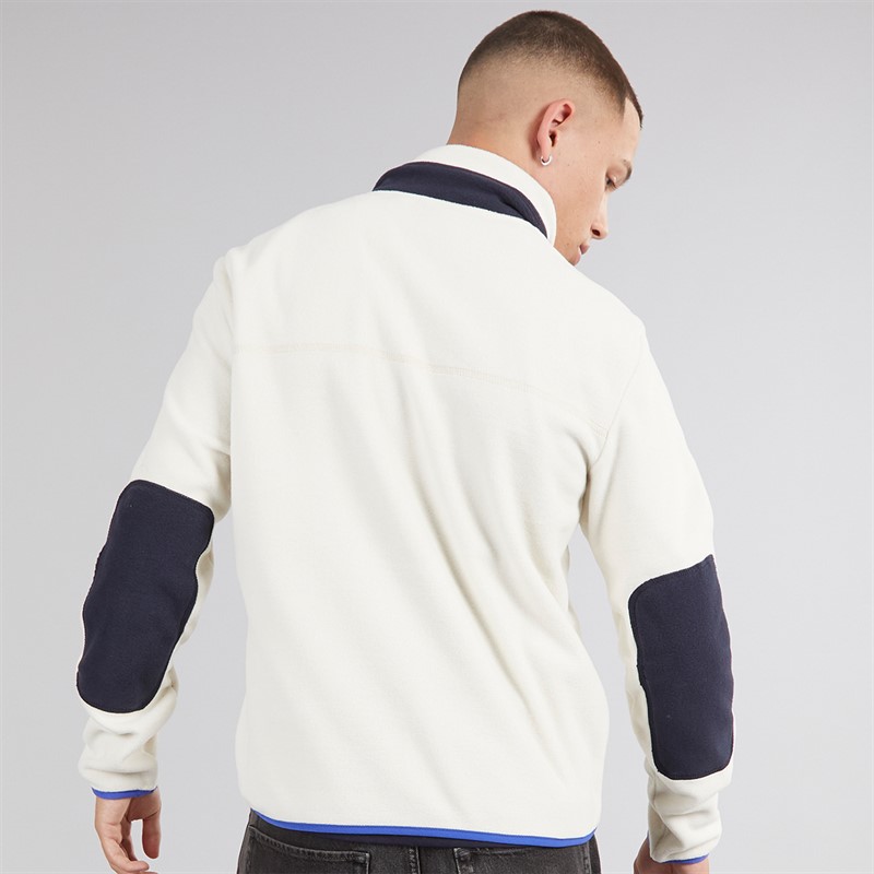 Napapijri Mens Dergana Half Zip Fleece Jacket Beige Dimity