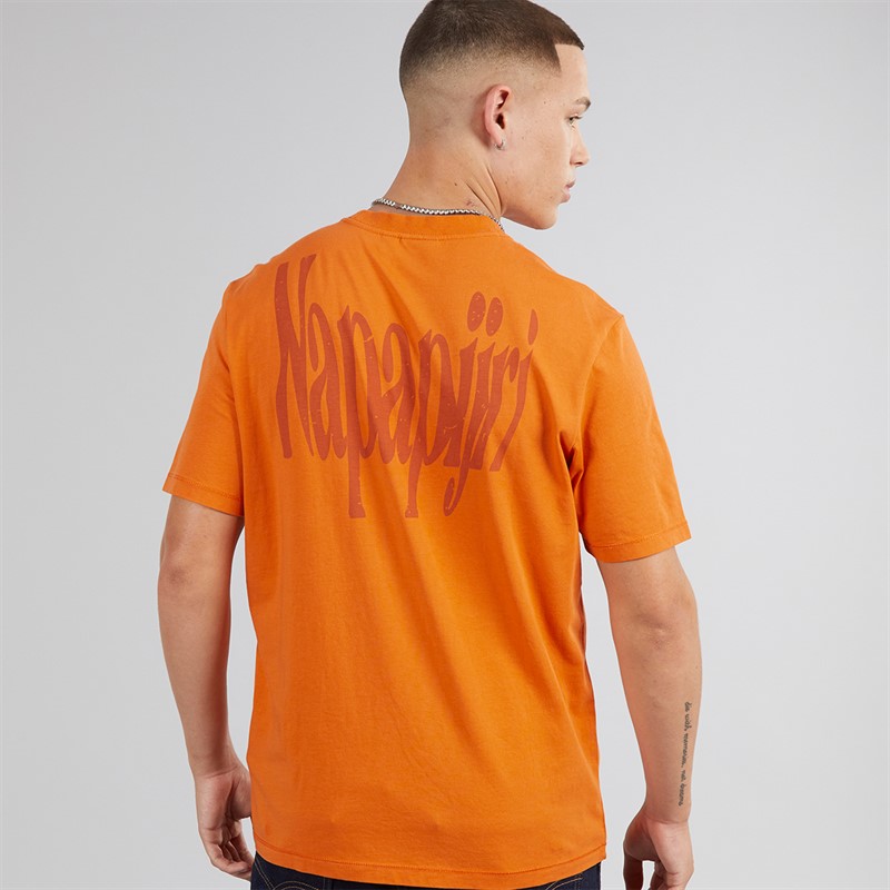 Napapijri Mens Turrach T-Shirt Orange Pumpkin