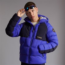 Napapijri Mens Moesa Puffer Hooded Jacket Royal Blue