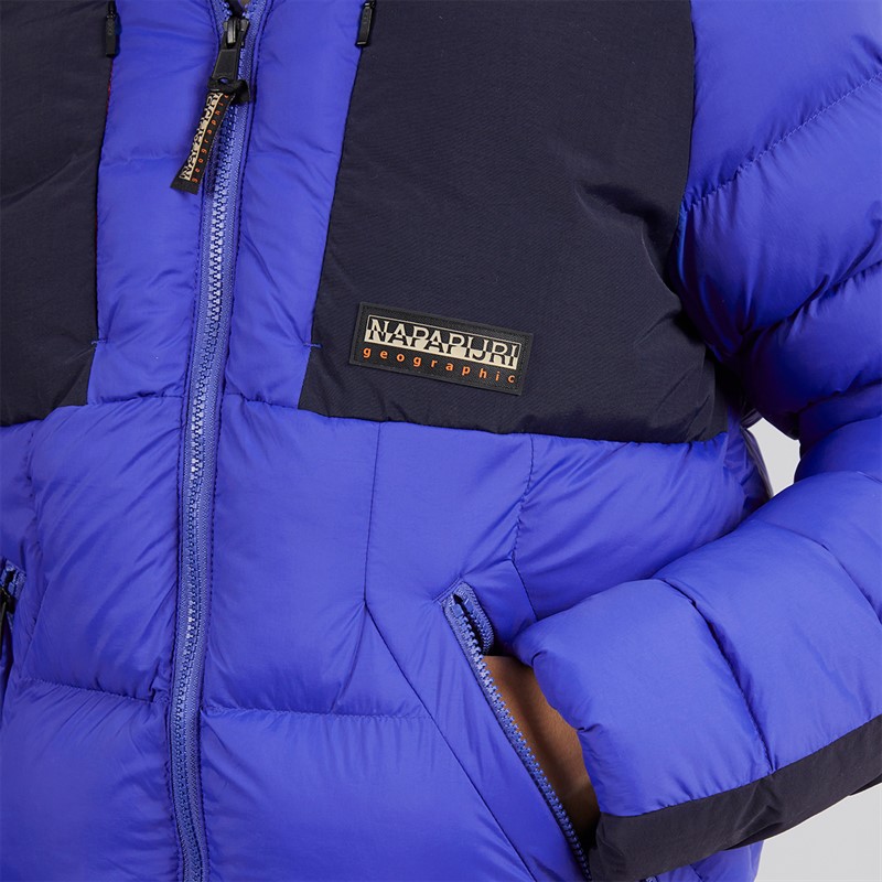 Napapijri Mens Moesa Puffer Hooded Jacket Royal Blue