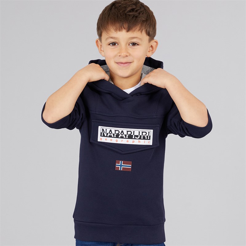 Napapijri Boys Burgee Winter 3 Hoodie Blue Marine
