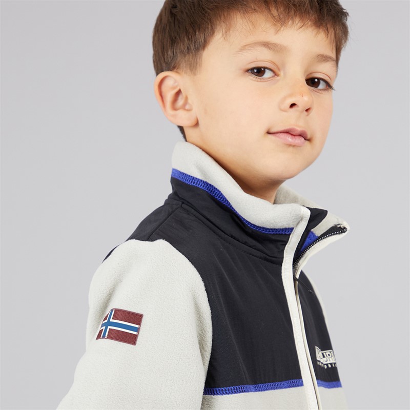 Napapijri Boys Arbari Full Zip Fleece Grey