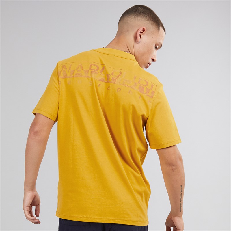 Napapijri Mens Fanes Pocket T-Shirt Gold Flake