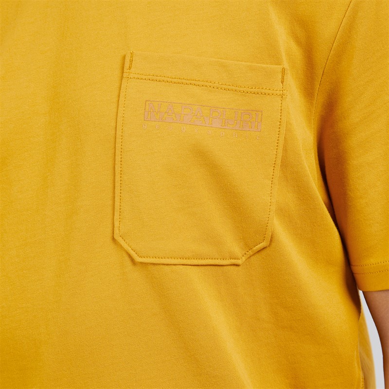 Napapijri Mens Fanes Pocket T-Shirt Gold Flake