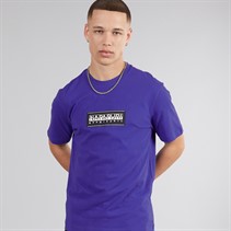 Napapijri Mens Box Logo T-Shirt Royal Blue