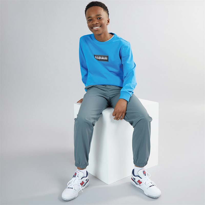 Napapijri Junior Boys Kids Marem Box Logo Joggers Stormy Weat
