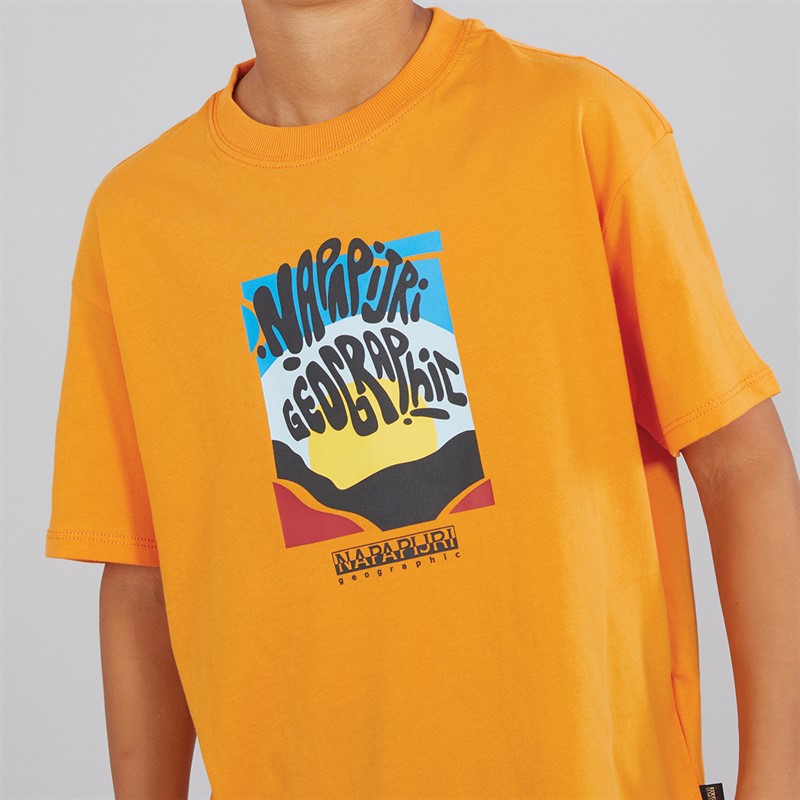 Napapijri Junior Boys Sella Graphic T-Shirt Apricot