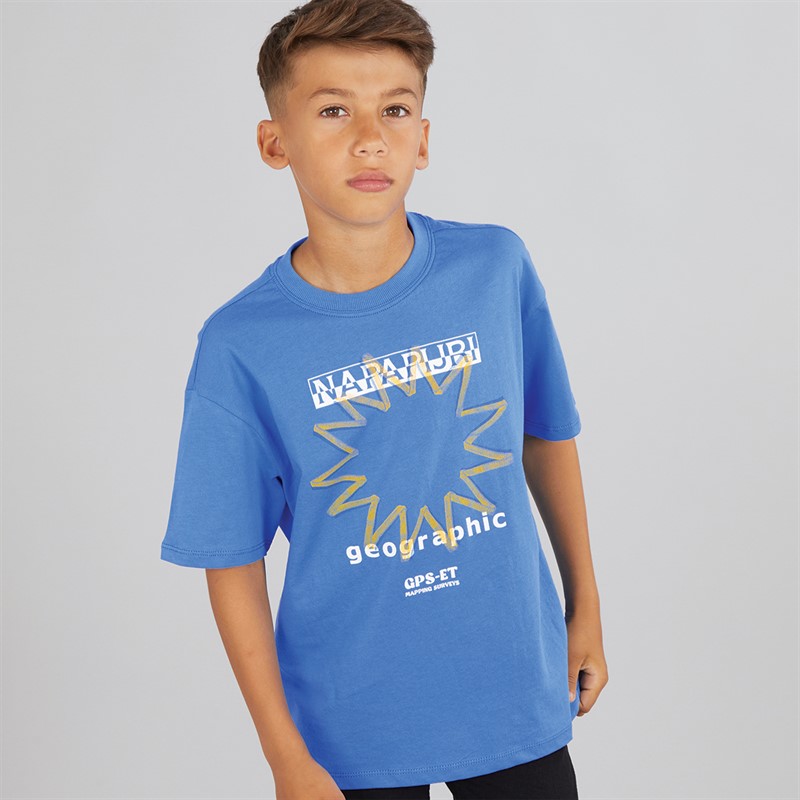 Napapijri Junior Boys Sella Graphic T-Shirt French Blue