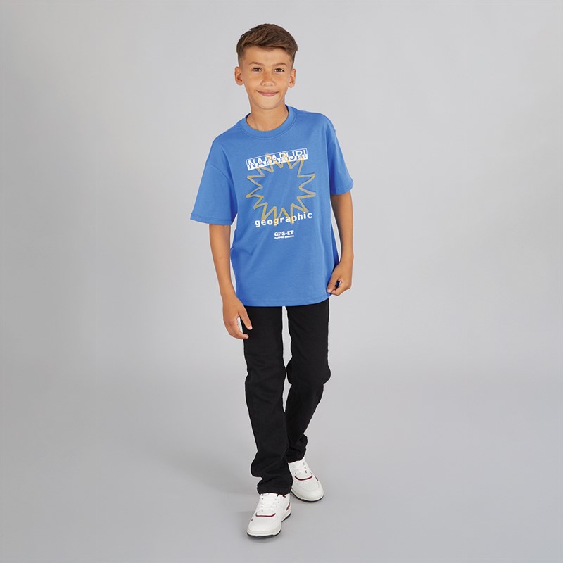 Napapijri Junior Boys Sella Graphic T-Shirt French Blue