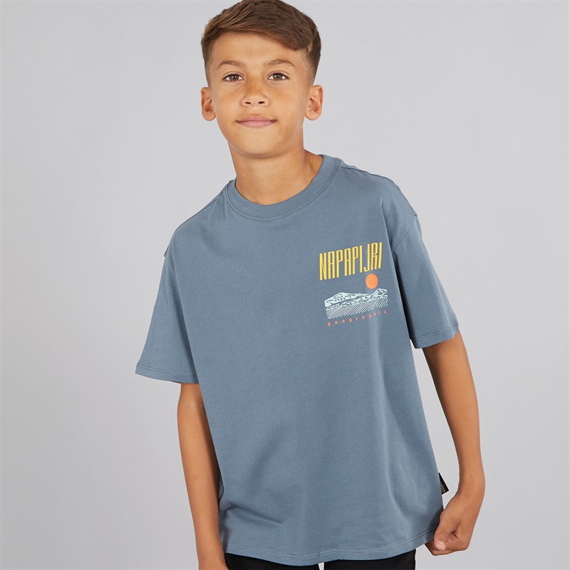 Napapijri Junior Boys Sella Graphic T-Shirt Stormy Weat