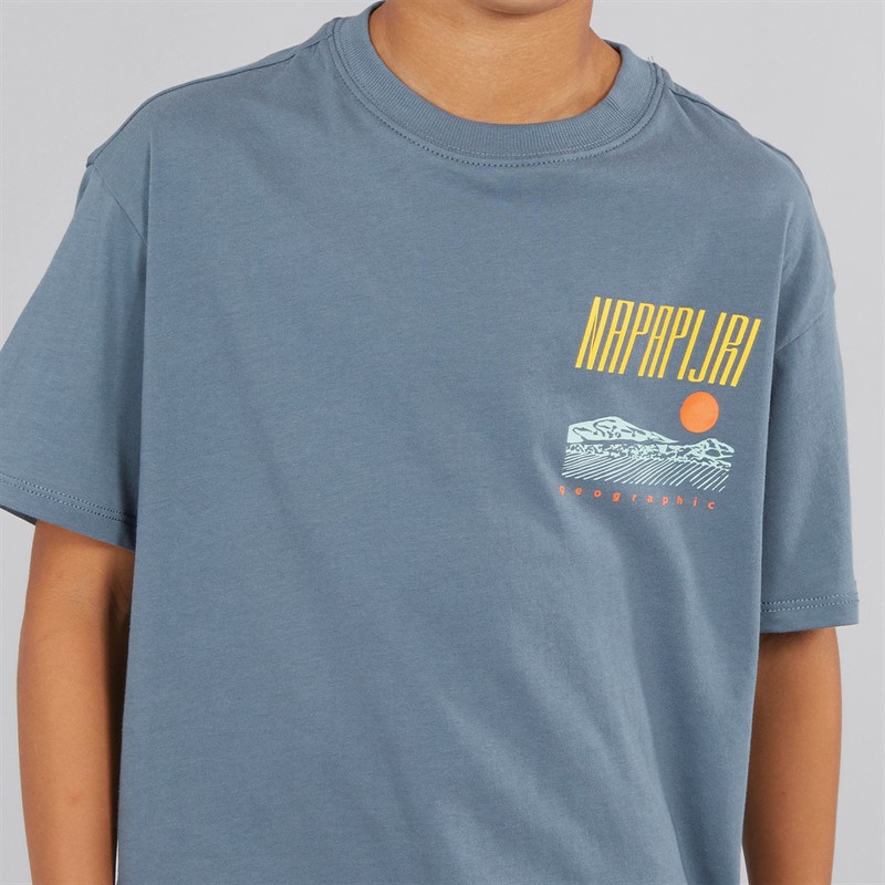 Napapijri Junior Boys Sella Graphic T-Shirt Stormy Weat