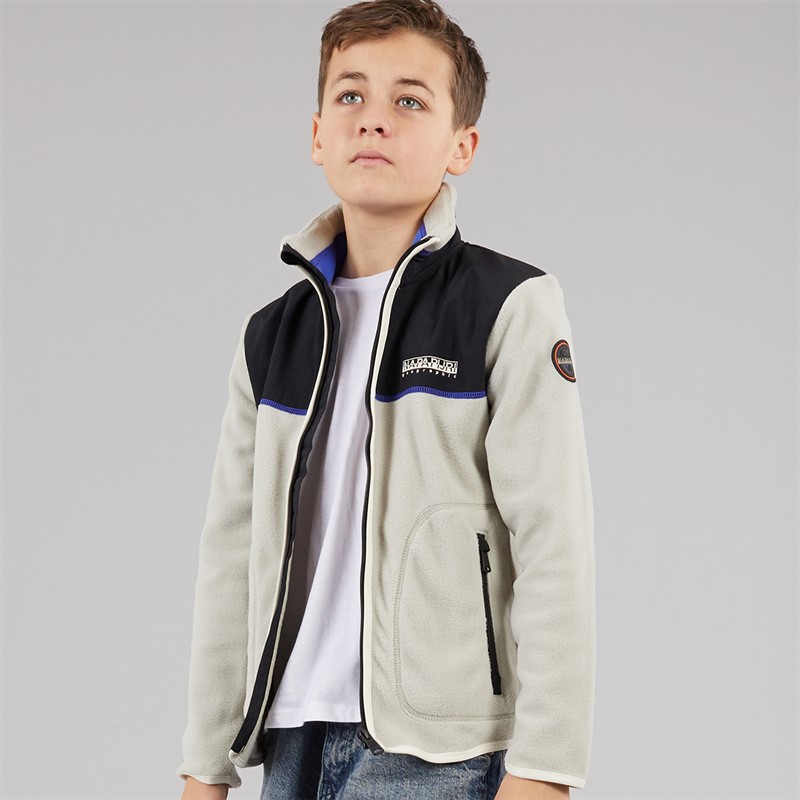 Napapijri Junior Boys Arbari Full Zip Fleece Grey